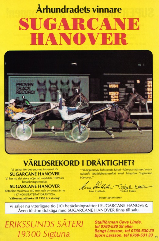 Sugarcane Hanover 1989